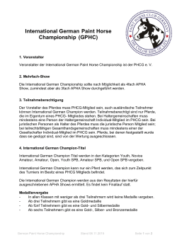 International German Paint Horse Championship (GPHC)