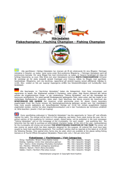 Härjedalen Fiskechampion - Fisching Champion