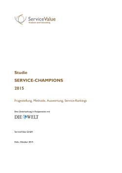 Studie SERVICE-CHAMPIONS 2015