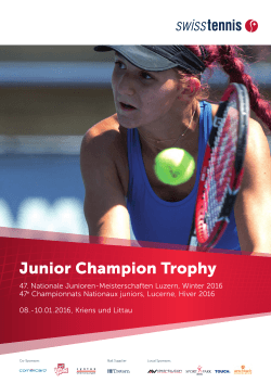 Junior Champion Trophy Winter 2016