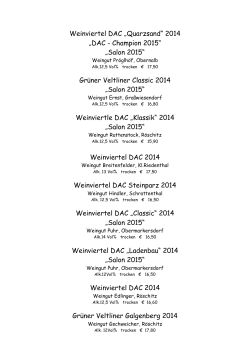 Weinviertel DAC „Quarzsand“ 2014 „DAC