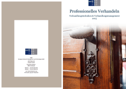Professionelles Verhandeln