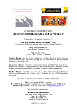 Interkulturalit&auml;t, Sprache und Verhandeln - Karl
