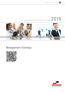 Managementtrainings 2016