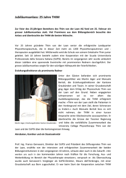 Jubil&auml;umsanlass: 25 Jahre THIM