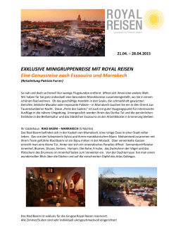 Royal Spezialreise Marrakesch