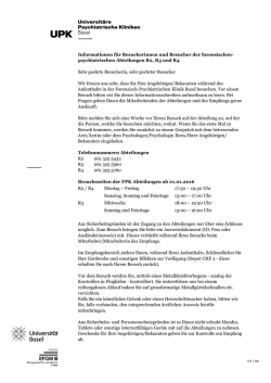 Informationen f&uuml;r Besucherinnen und Besucher der forensischen