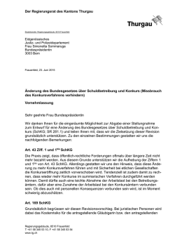 Der Regierungsrat des Kantons Thurgau