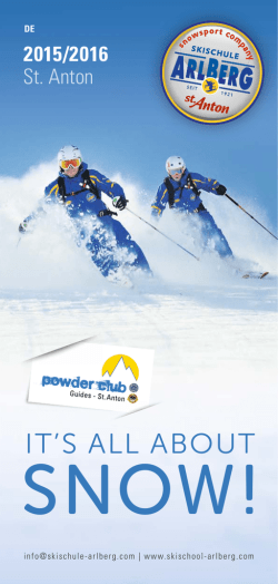 it`s all about - Skischule Arlberg