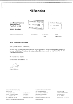 Information zur Tierk&ouml;rperabwicklung