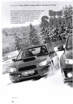Vergleich GT WRX STI - Garage Wyssen Naters