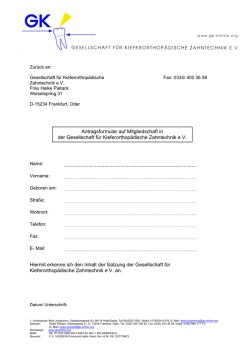 Hiermit erkenne ich den Inhalt der Satzung der Gesellschaft f&uuml;r