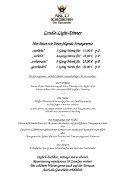 Candle-Light-Dinner Arrangement NEU