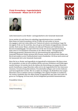 Jugendarbeiterin - Jugendwerk Sumiswald