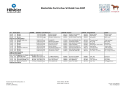 Starterliste Zuchtschau Schönkirchen