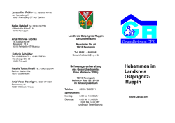 Hebammen - Landkreis Ostprignitz