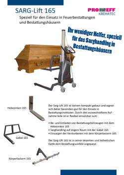 SARG-Lift 165 - Hebetechnik Heymer