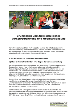 Grundlagen und Ziele schulischer
