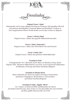 Joe&acute;s Ensaladas