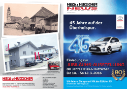 jubiläums-ausstellung - Autohaus Heiss & Hutticher