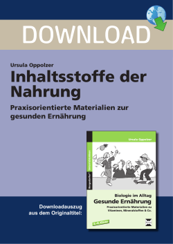 Inhaltsstoffe der Nahrung