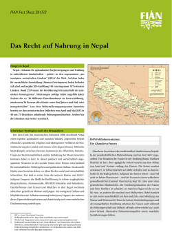 Das Recht auf Nahrung in Nepal