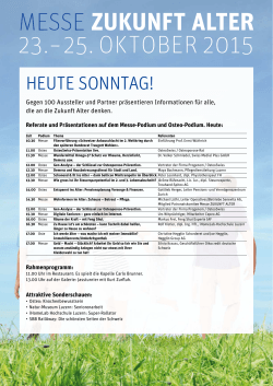 Programm So 25.10.2015