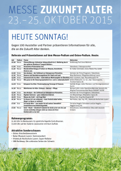 Programm So 25.10.2015