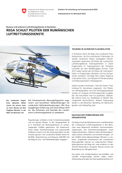 Rega schult Piloten der rumänischen Luftrettungsdienste (PDF