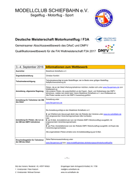 Informationen zur DM F3A 2016