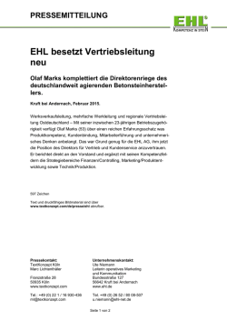 EHL besetzt Vertriebsleitung neu