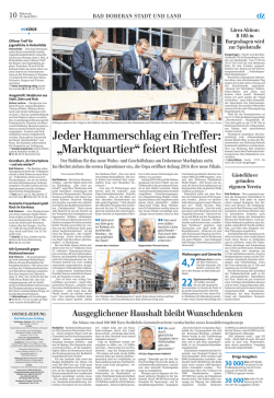 Jeder Hammerschlag ein Treffer: &bdquo;Marktquartier&ldquo; feiert