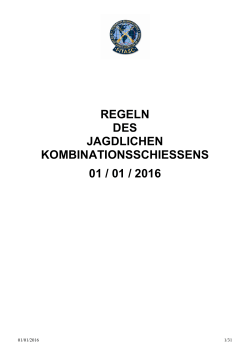 regeln des jagdlichen kombinationsschiessens 01 / 01 / 2016