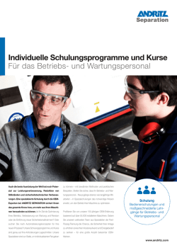 Individuelle Schulungsprogramme und Kurse F&uuml;r das