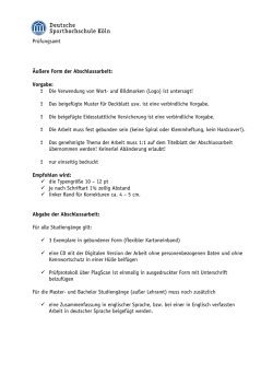 finden Sie ein Muster - Deutsche Sporthochschule K&ouml;ln
