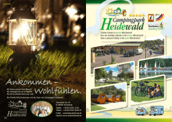 Ankommen &ndash; Wohlf&uuml;hlen. - Campingpark Heidewald