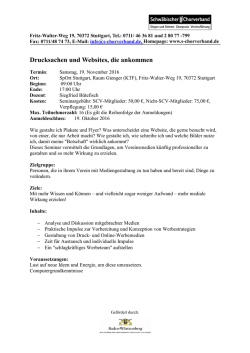 Drucksachen und Websites, die ankommen