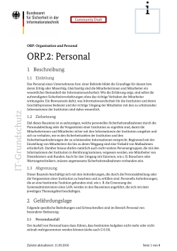 ORP.2 Personal - BSI