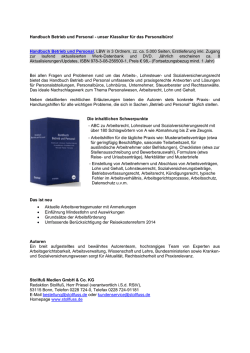Handbuch Betrieb und Personal