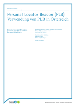 Infoletter 2/2015, Personal Locator Beacon