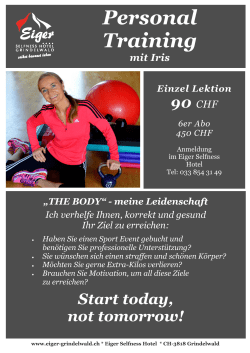 Personal Training - Hotel Eiger Grindelwald
