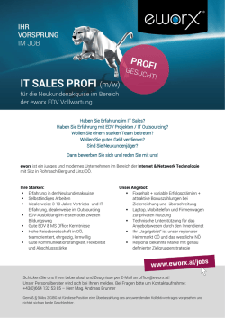 IT SALES PROFI (m/w)