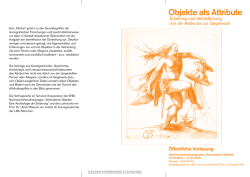 Objekte als Attribute - Institut für Kunstgeschichte