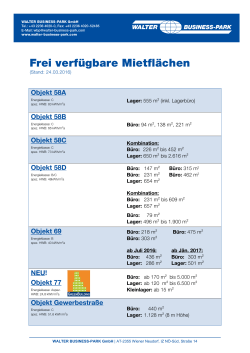 Frei verfügbare Mietflächen - WALTER BUSINESS-PARK