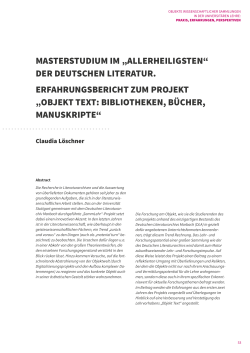 Objekt Text: Bibliothe