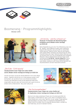 Boomerang – Programmhighlights