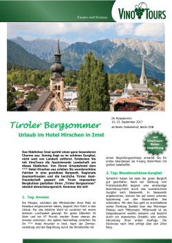 Reiseprospekt Tiroler Bergsommer 10.