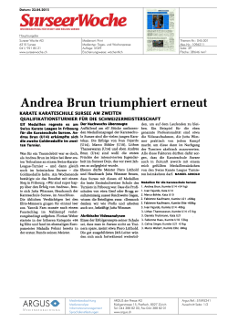 Andrea Brun triumphiert erneut