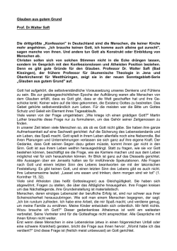 Glauben aus gutem Grund Prof. Dr.Walter Saft Die drittgr&ouml;&szlig;te