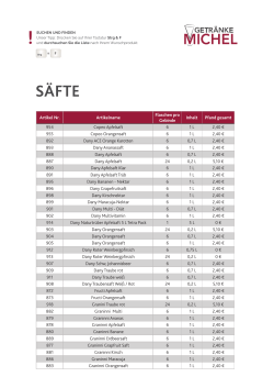 Saft und Fruchtgetränke